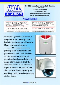 Hall Alarms Newsletter – February 2012 
